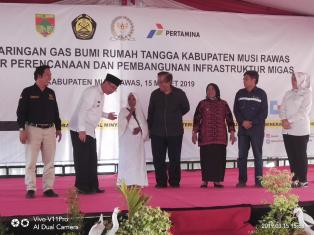 Perersmian Jaringan Gas di Kabupaten Musi Rawas.