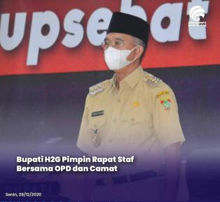 Senin, 28 Desember 2020 Bupati Musi Rawas @h.hendra_gunawan Pimpin Rapat Staf bersama OPD dan Camat 