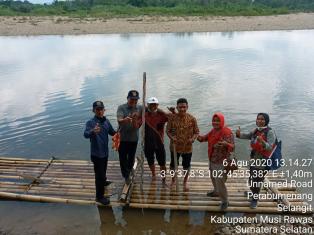 Survey Pendahuluan Tebing Sungai Desa Taba Gindo Kec. Selangit Kab. Musi Rawas #dpucktrpmusirawas #m