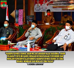 Bupati Musi Rawas @h.hendra_gunawan Melaksanakan Rapat Koordinasi Penegakan Hukum terkait Protokol K