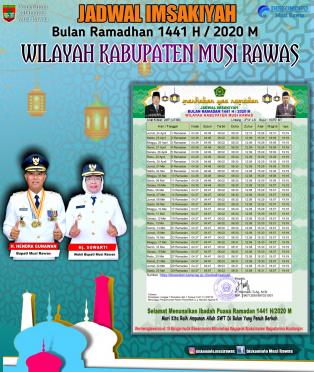 Jadwal Imsakiyah Bulan Ramadhan 1441 H / 2020 Wilayah Kabupaten Musi Rawas #dpucktrpmusirawas  #musi