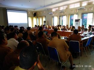 Sosialisasi Peraturan Menteri Dalam Negeri Nomor 90 Tahun 2019 Ruang Rapat Bappeda Kabupaten Musi Ra